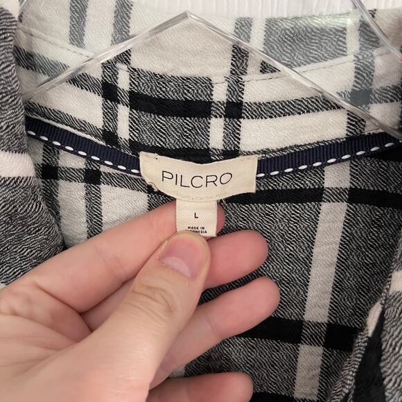 Pilcro Anthropologie Relaxed Buffalo Plaid Button Down Top - Picture 3 of 8